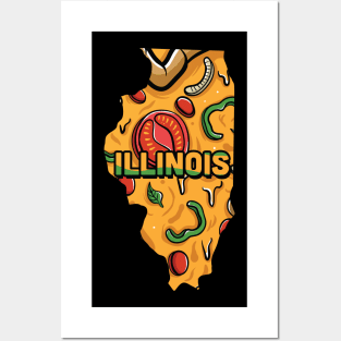 Illinois state design / Illinois lover / Illinois gift idea / Illinois present  / Illinois home state Posters and Art